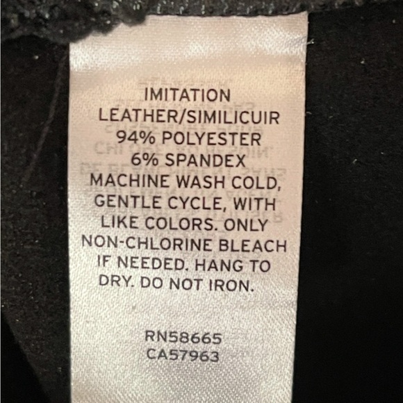 BP Nordstrom Brass Plum EUC Black Faux Leather Leggings Size Small - Picture 5 of 5